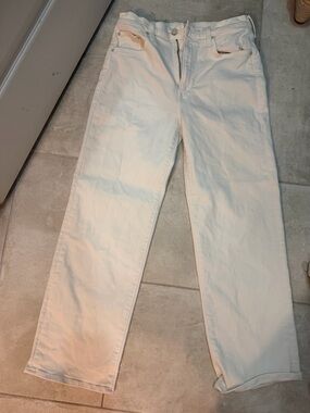 MOTHER rambler zip ankle Classic White Women’s Jeans